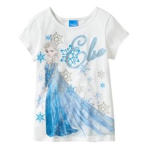 Disney Frozen Elsa Tee Girls Sz 5 NEW